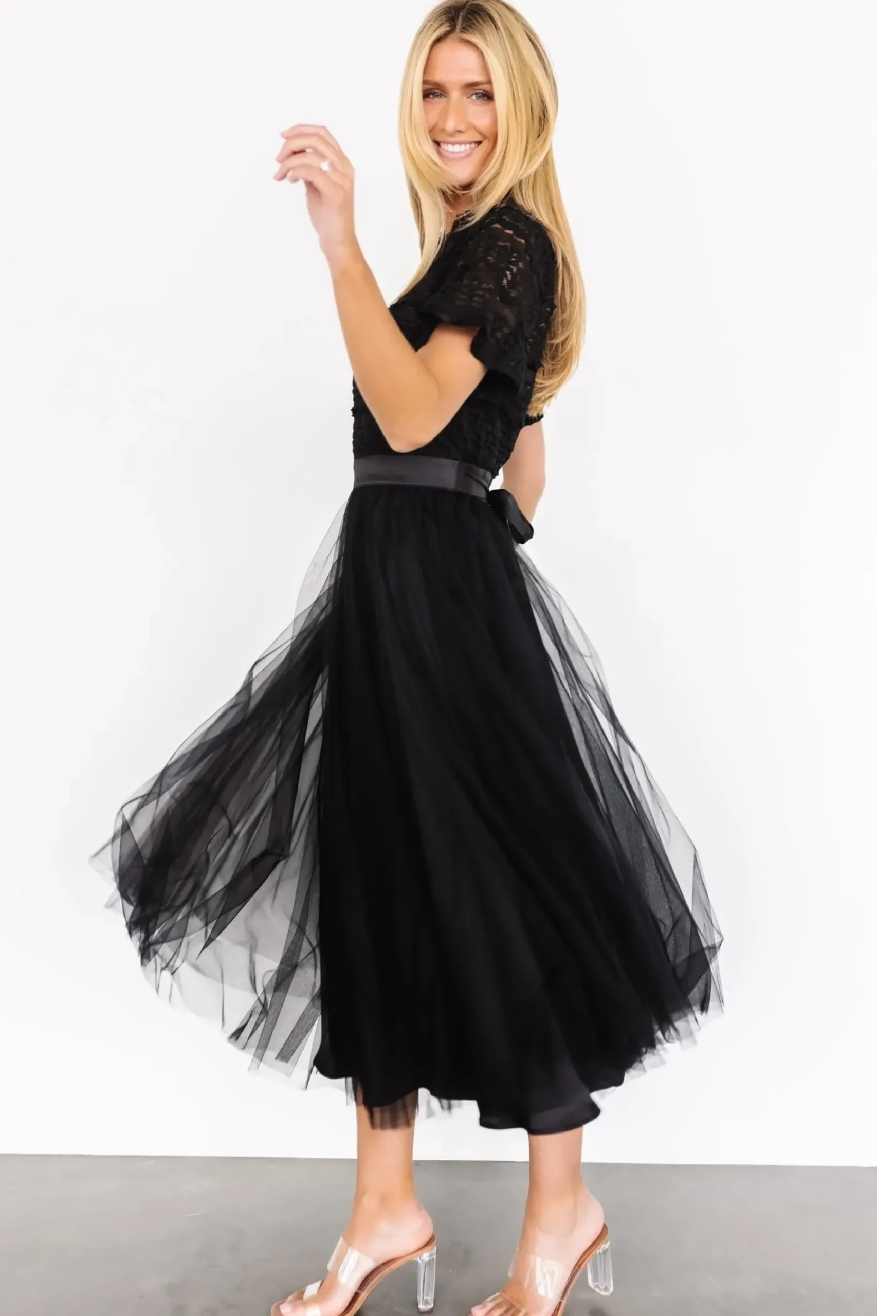 Baltic Born COMING SOON|Darcy Tulle Midi Dress | Black