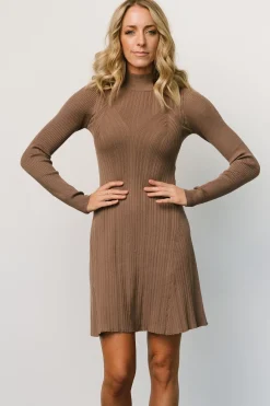 Baltic Born SALE|Dastrup Ribbed Dress | Brown