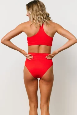 Baltic Born bikini|Del Mar Ribbed Bikini Bottom | Red