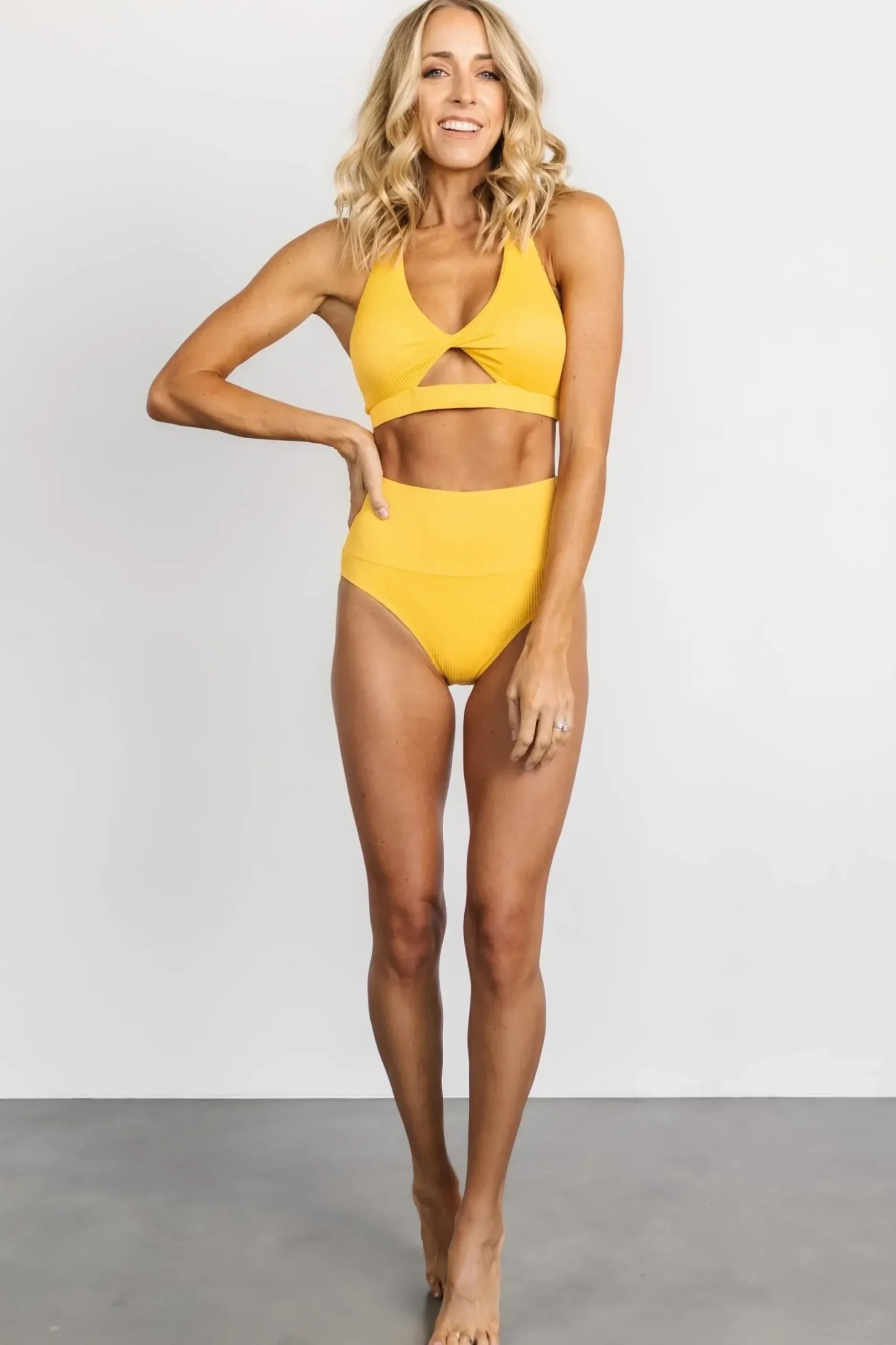 Baltic Born bikini|Del Mar Ribbed Bikini Bottom | Yellow