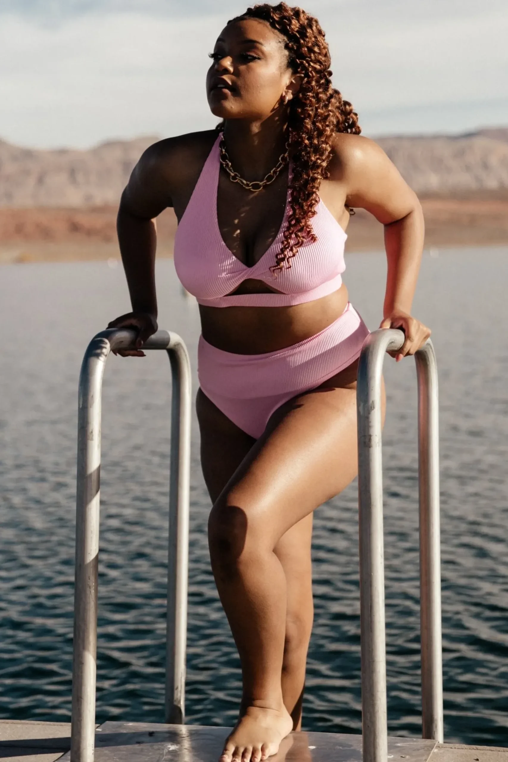 Baltic Born bikini|Del Mar Ribbed Bikini Bottom | Pink