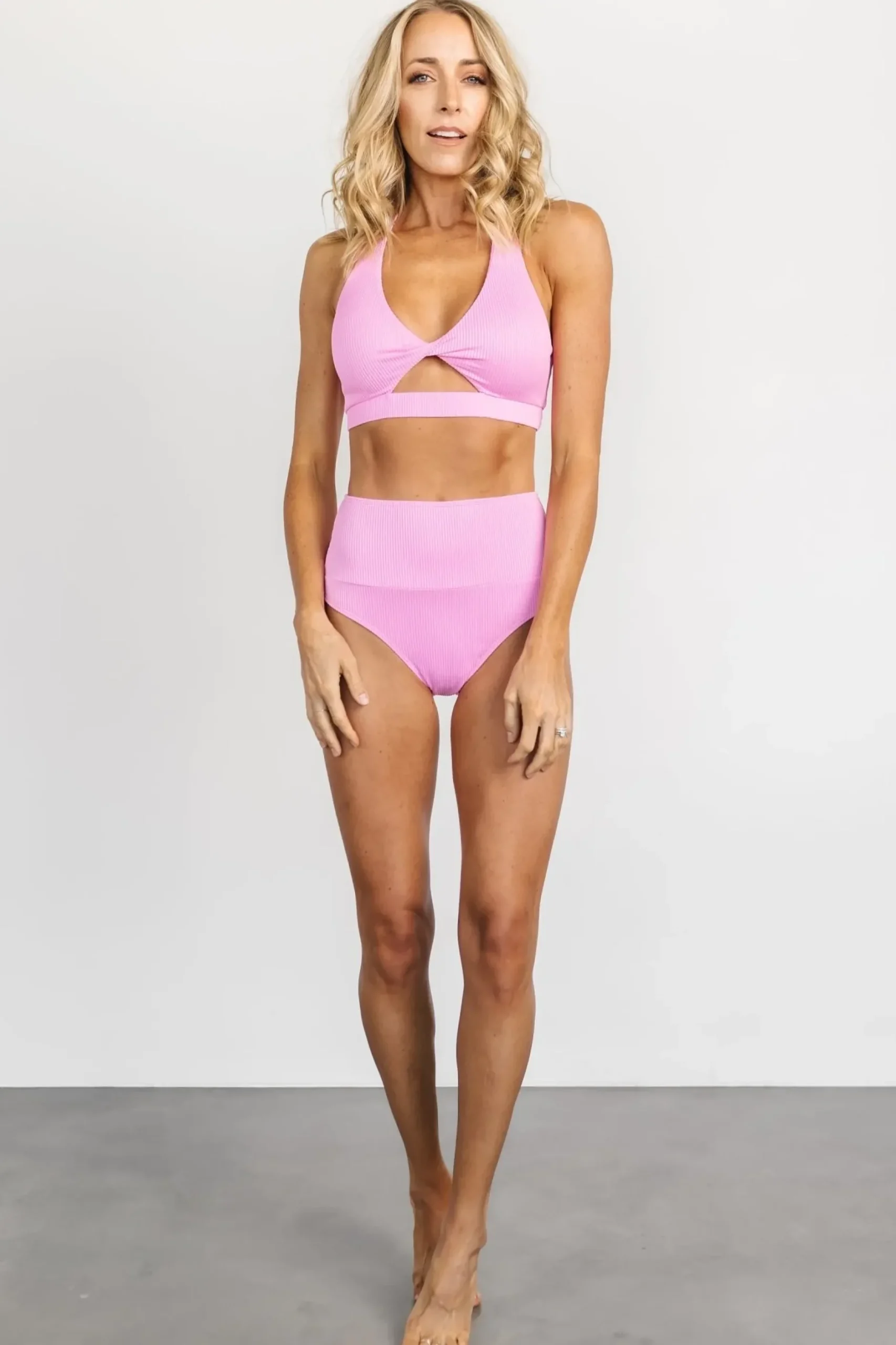 Baltic Born bikini|Del Mar Ribbed Bikini Bottom | Pink