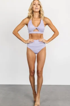 Baltic Born bikini|Del Mar Ribbed Bikini Top | Lilac