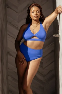 Baltic Born bikini|Del Mar Ribbed Bikini Top | Blue