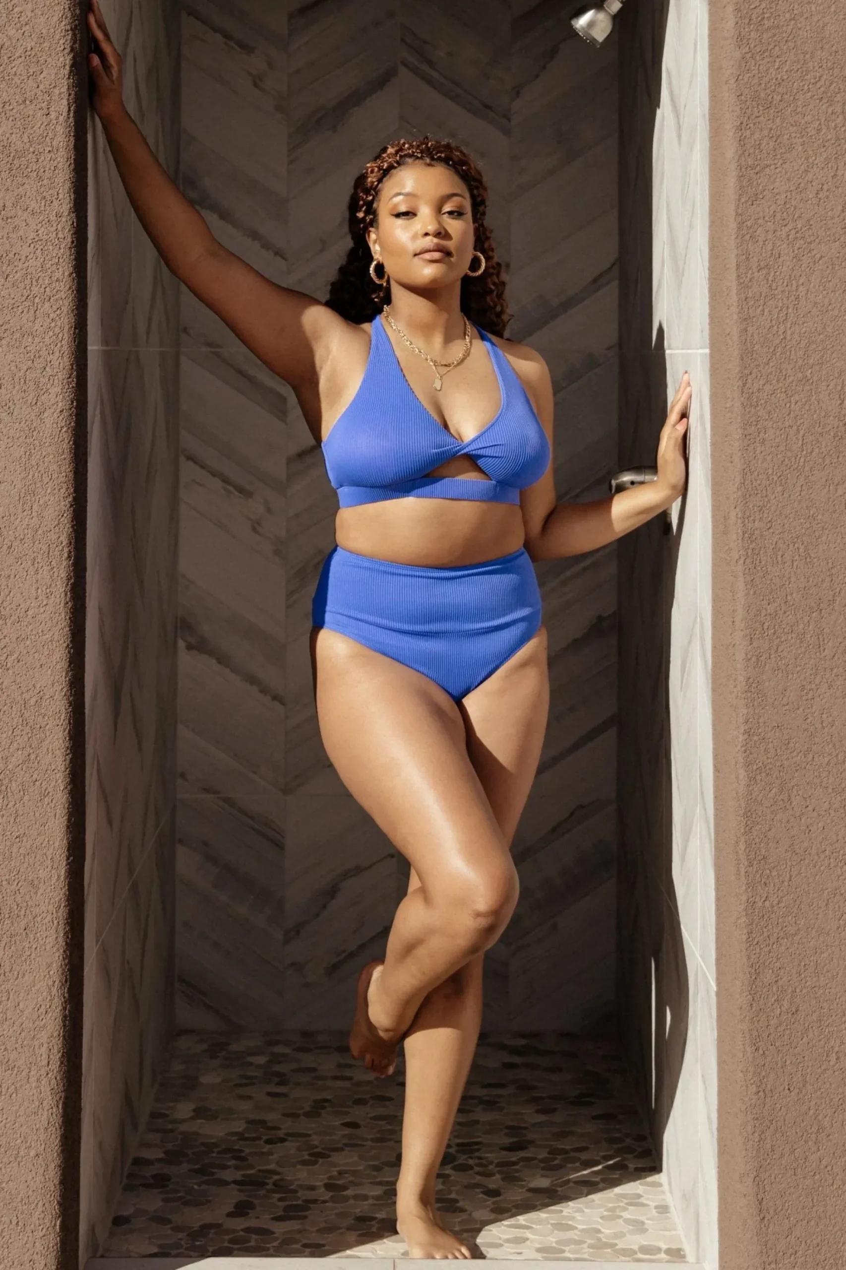 Baltic Born bikini|Del Mar Ribbed Bikini Top | Blue