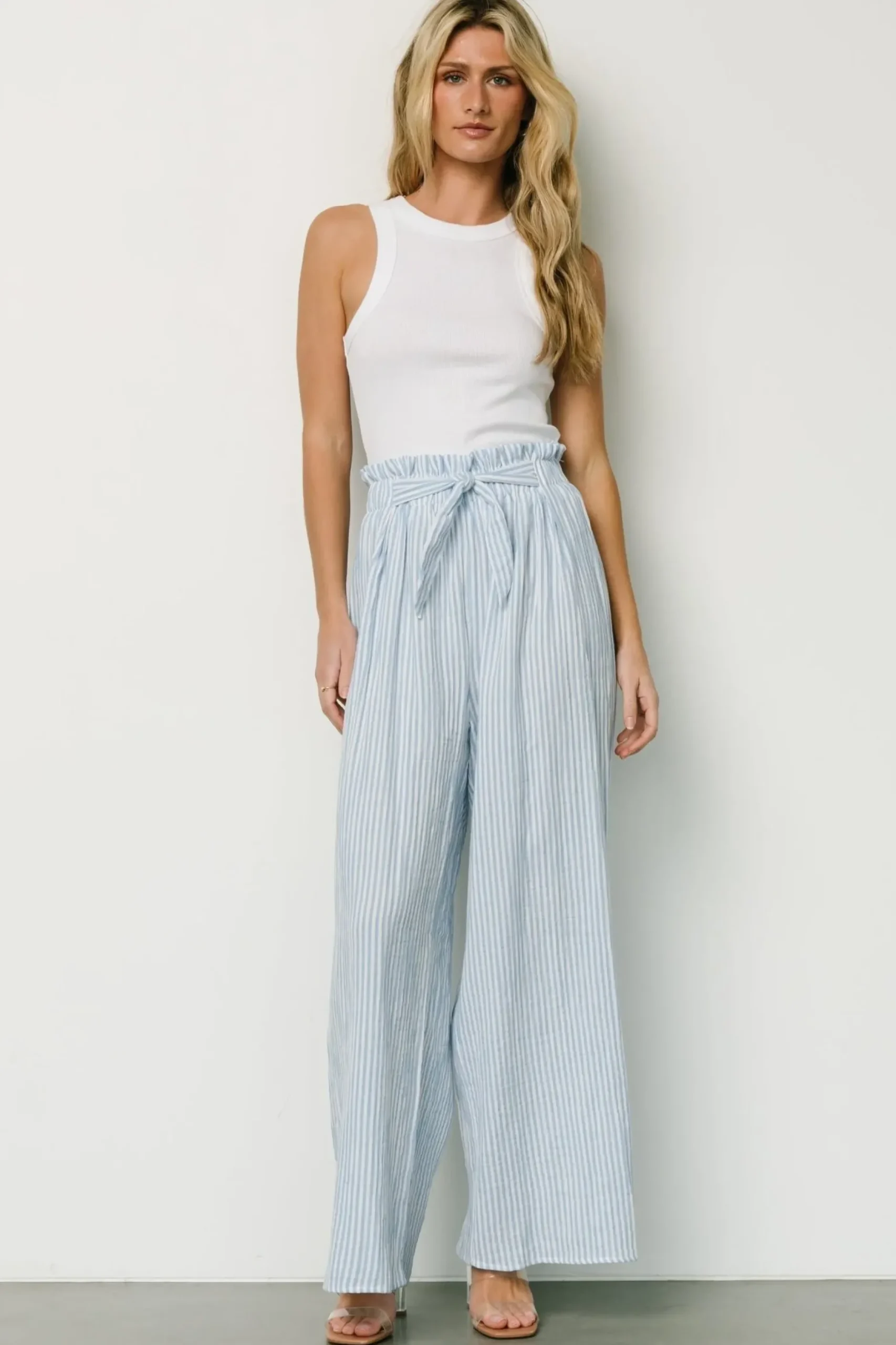 Baltic Born pants|Delphi Wide Leg Pants | Blue Stripe