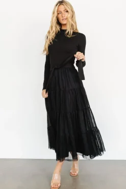 Baltic Born maxi dresses|WEDDING SUITE|Demi Sweater Tulle Dress | Black