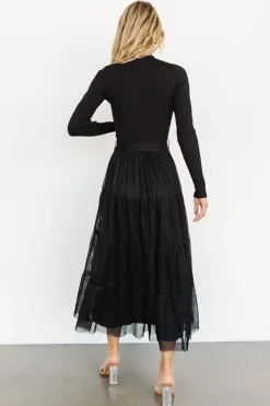 Baltic Born maxi dresses|WEDDING SUITE|Demi Sweater Tulle Dress | Black