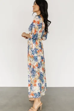Baltic Born midi dresses|bump friendly|Denton Midi Dress | Blue Multi