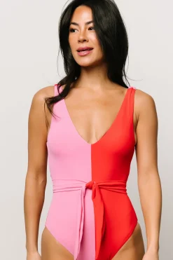 Baltic Born one piece|Derya One Piece | Pink + Red