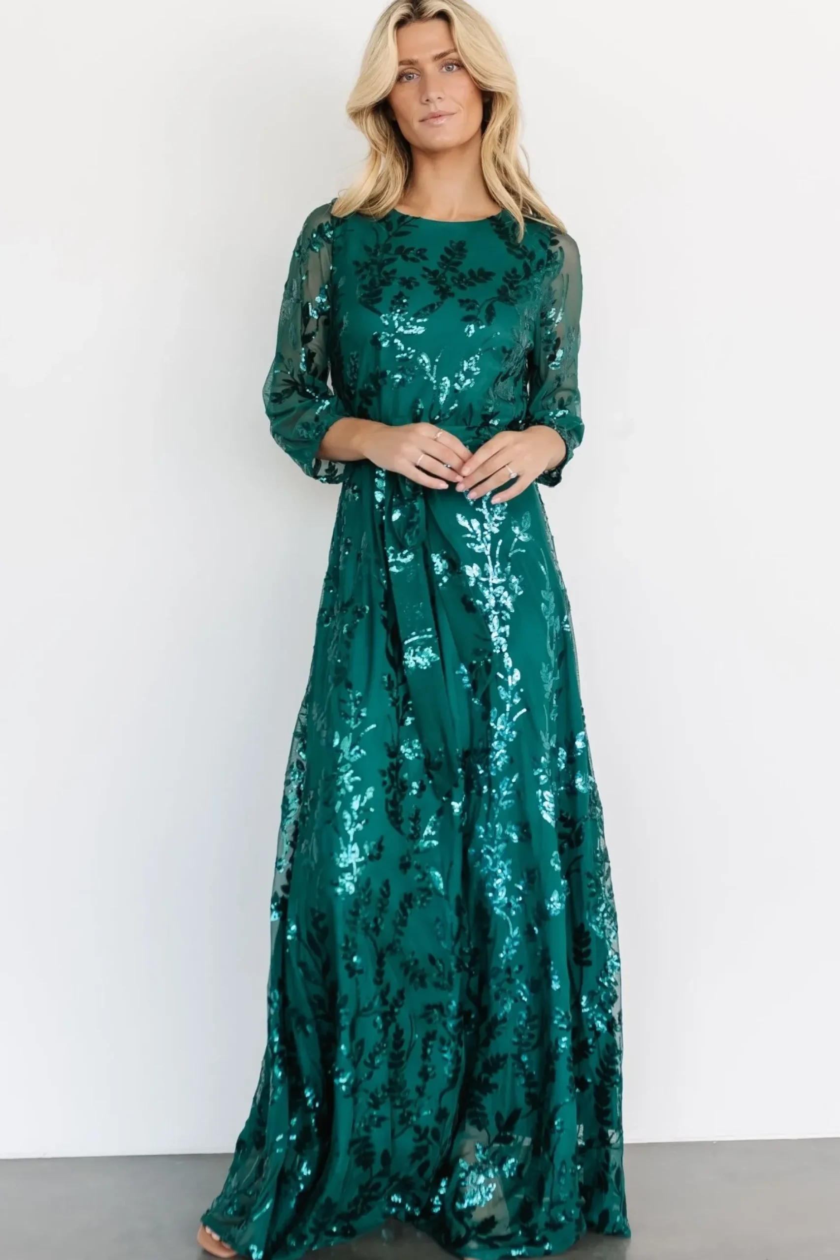Baltic Born COMING SOON|Destiny Sequin Maxi Dress | Emerald