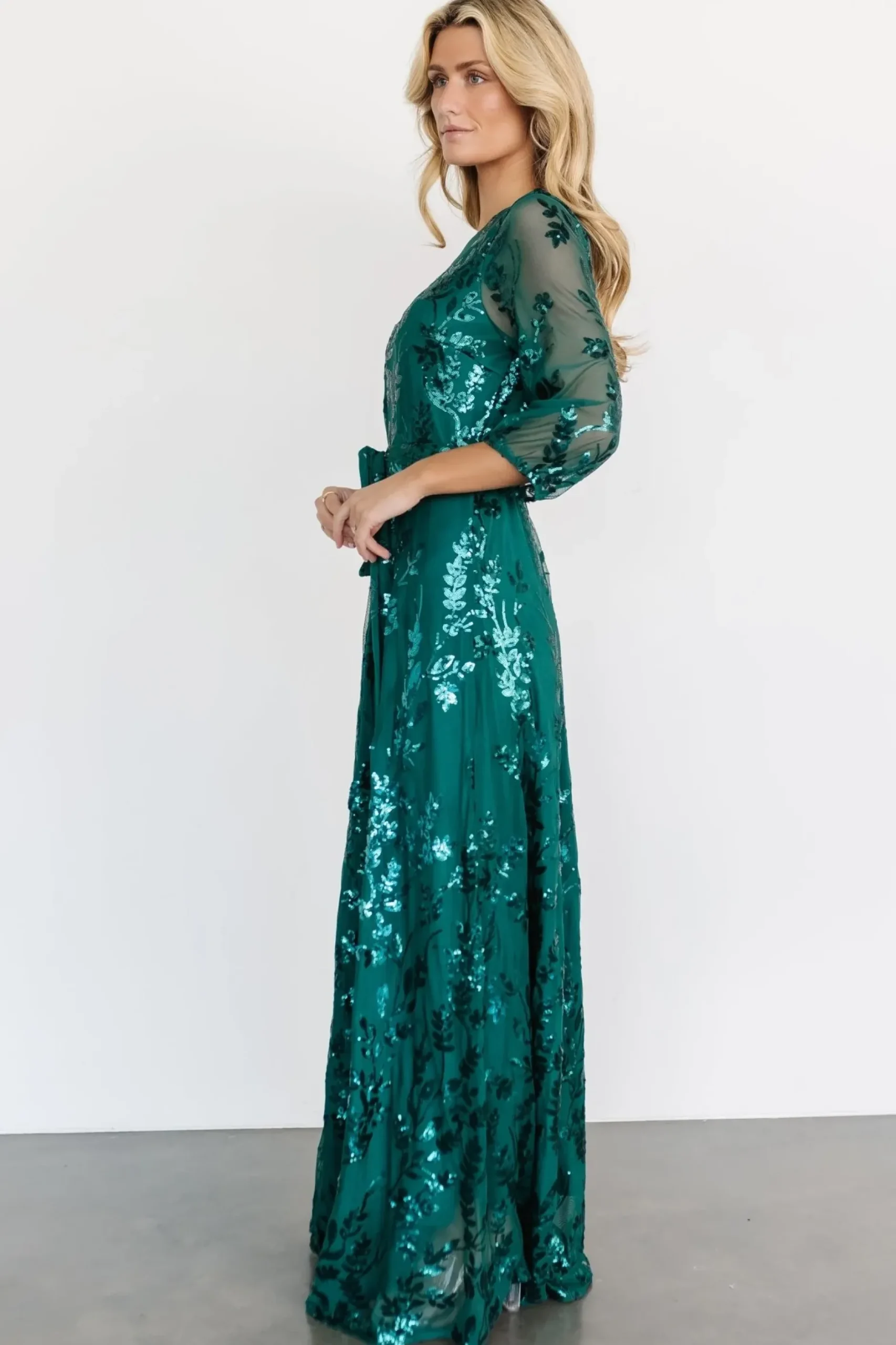 Baltic Born COMING SOON|Destiny Sequin Maxi Dress | Emerald