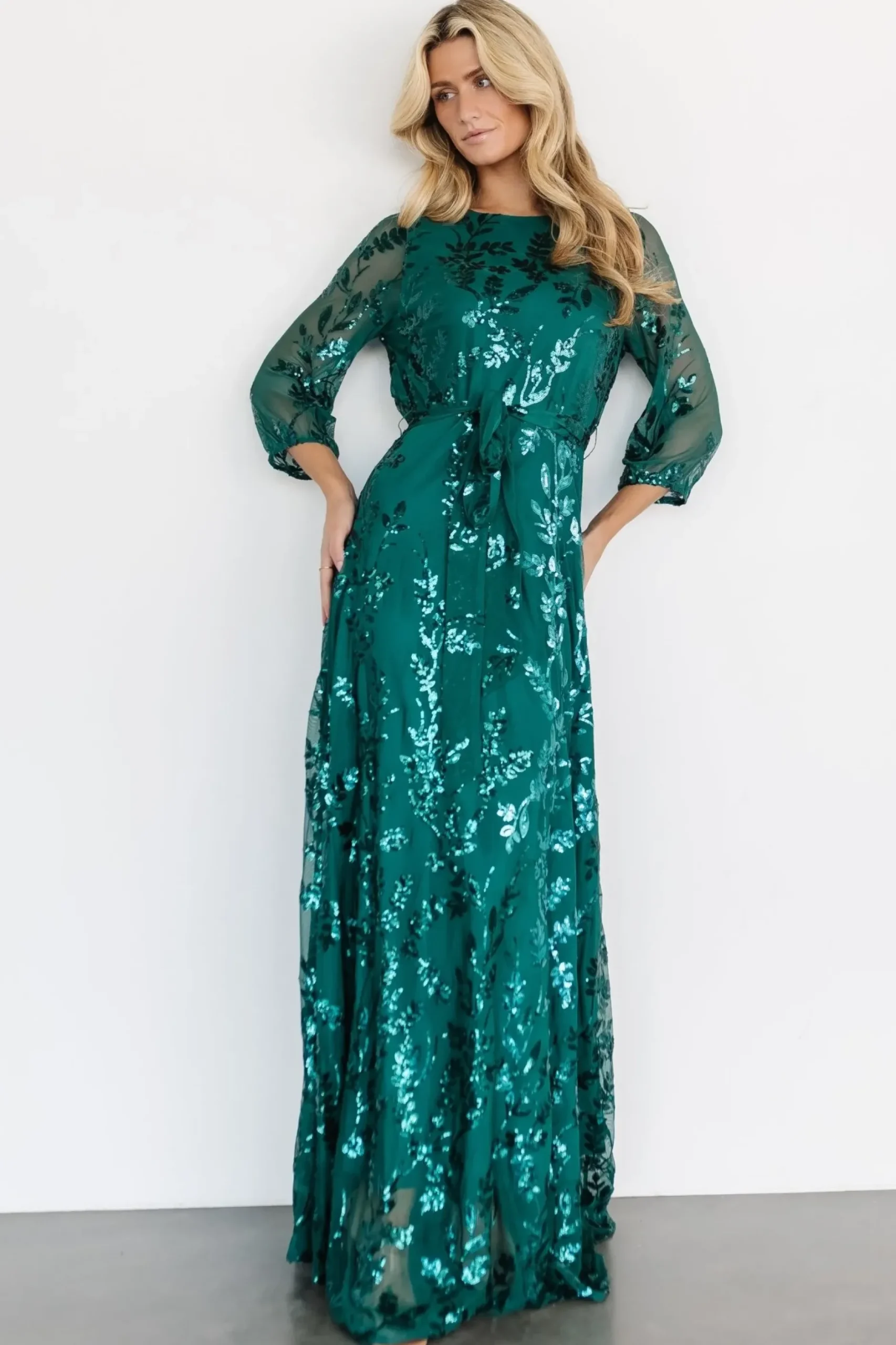Baltic Born COMING SOON|Destiny Sequin Maxi Dress | Emerald