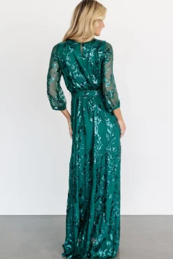 Baltic Born COMING SOON|Destiny Sequin Maxi Dress | Emerald