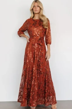 Baltic Born COMING SOON|Destiny Sequin Maxi Dress | Cinnamon