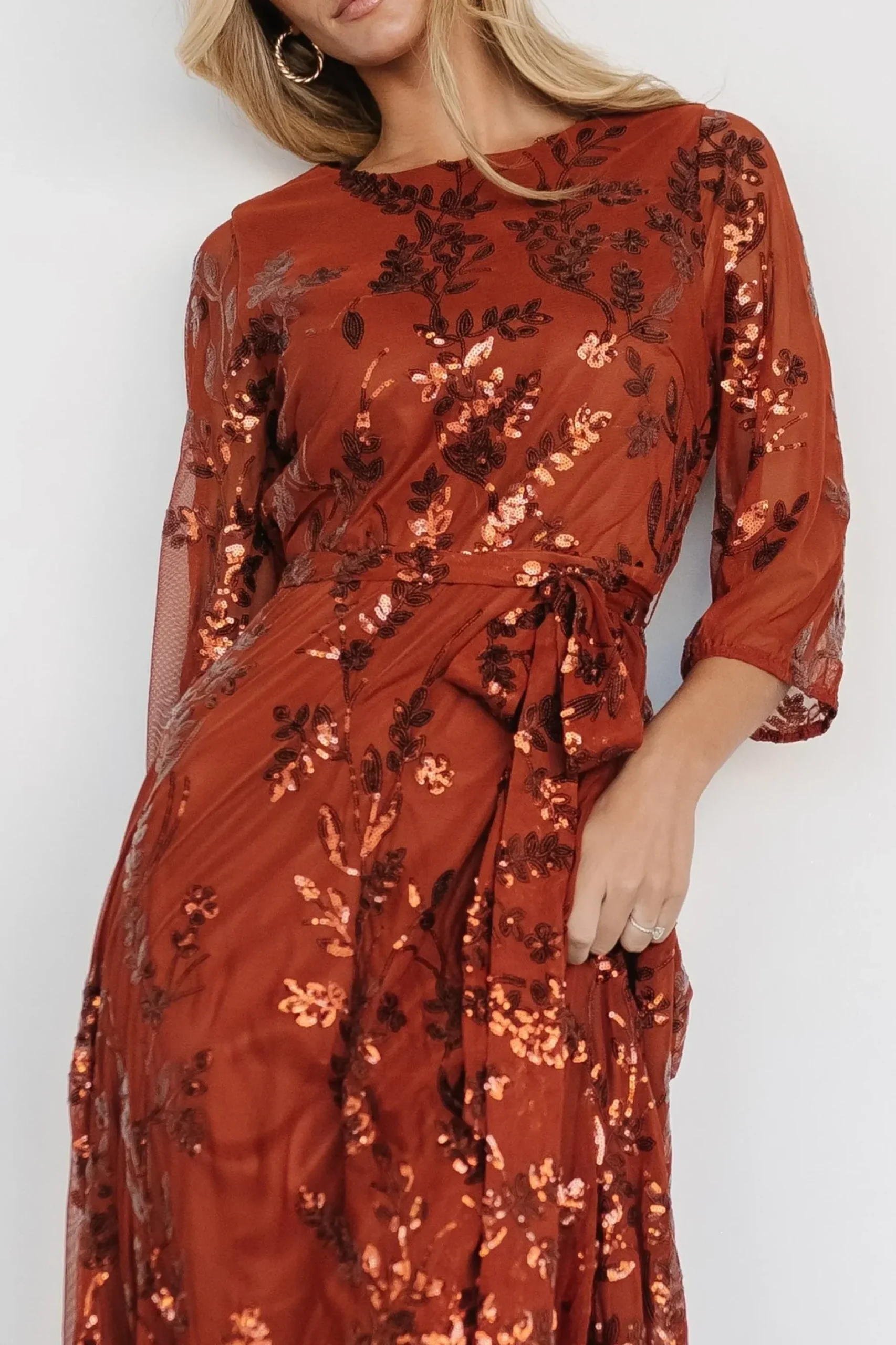 Baltic Born COMING SOON|Destiny Sequin Maxi Dress | Cinnamon