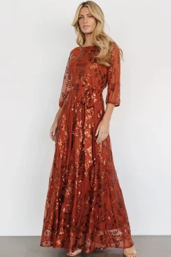 Baltic Born COMING SOON|Destiny Sequin Maxi Dress | Cinnamon