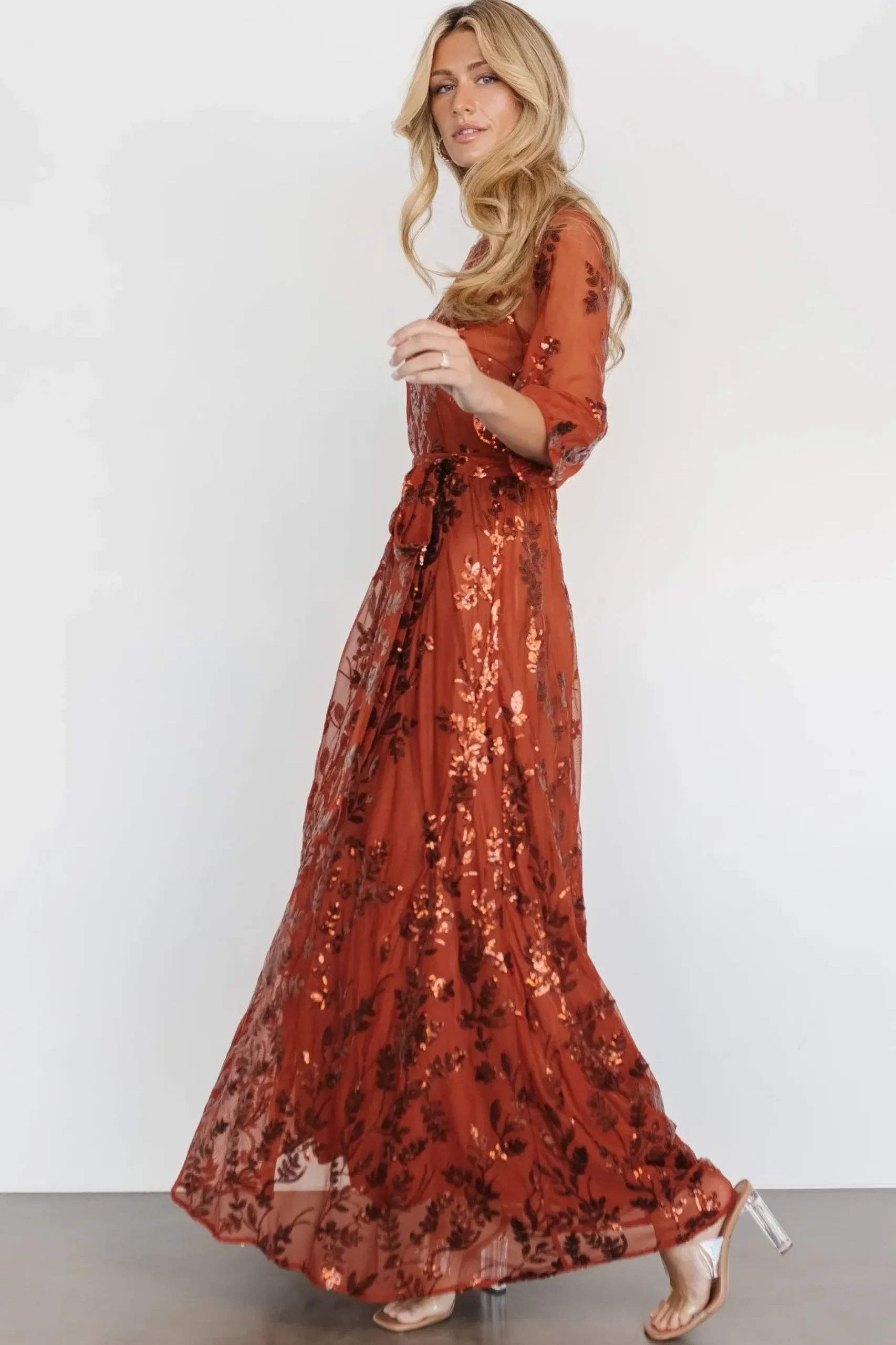 Baltic Born COMING SOON|Destiny Sequin Maxi Dress | Cinnamon