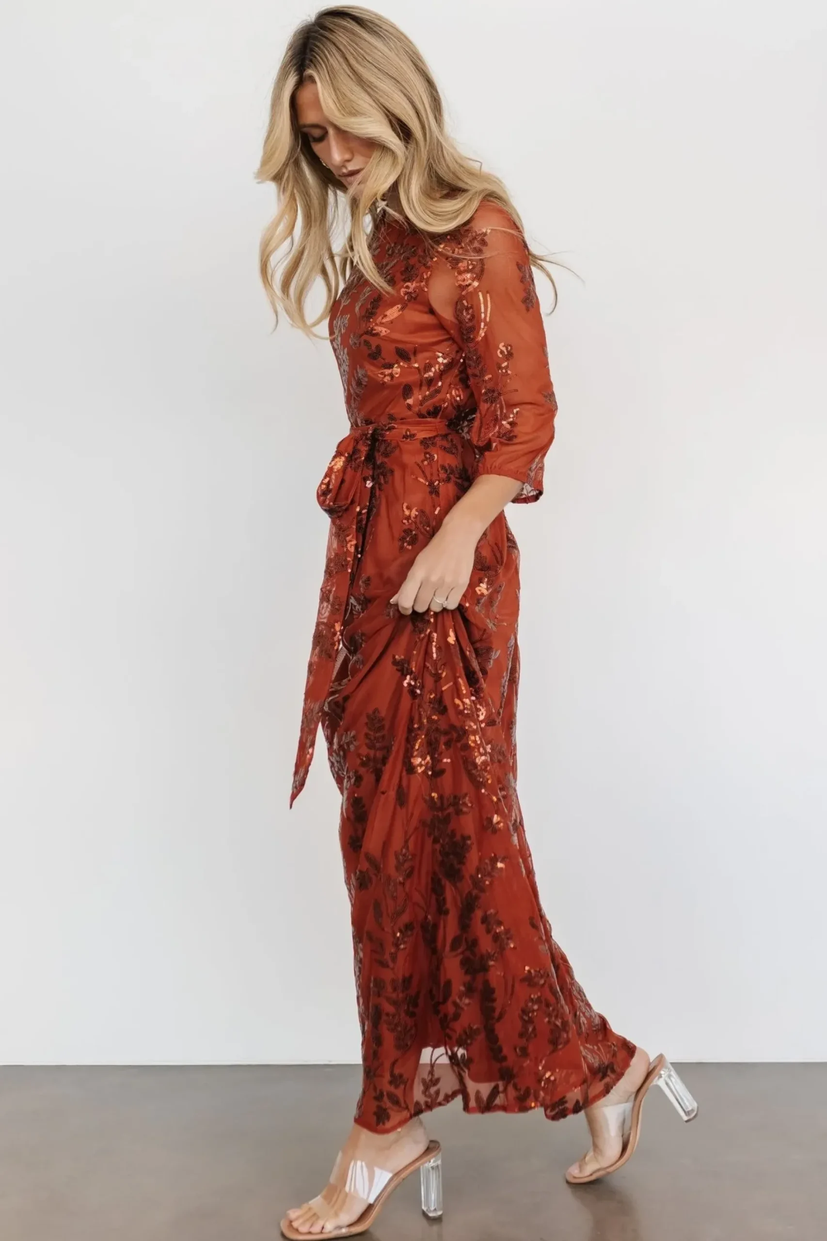 Baltic Born COMING SOON|Destiny Sequin Maxi Dress | Cinnamon