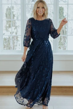 Baltic Born COMING SOON|Destiny Sequin Maxi Dress | Navy