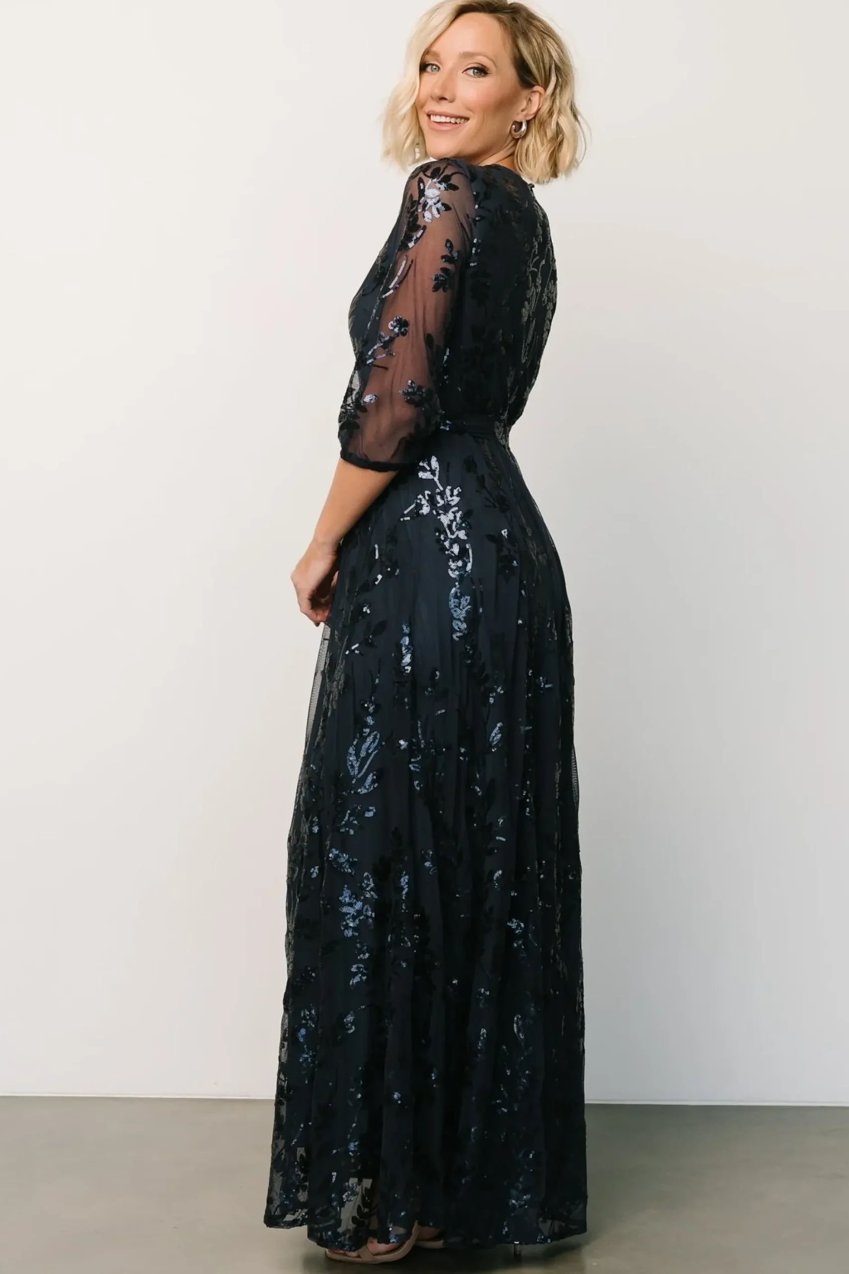 Baltic Born COMING SOON|Destiny Sequin Maxi Dress | Navy