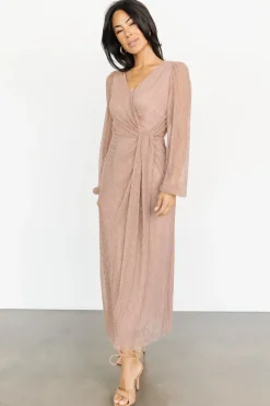 Baltic Born WEDDING SUITE|wedding guest|Devlyn Pleated Dress | Rose Shimmer