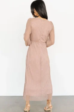 Baltic Born WEDDING SUITE|wedding guest|Devlyn Pleated Dress | Rose Shimmer
