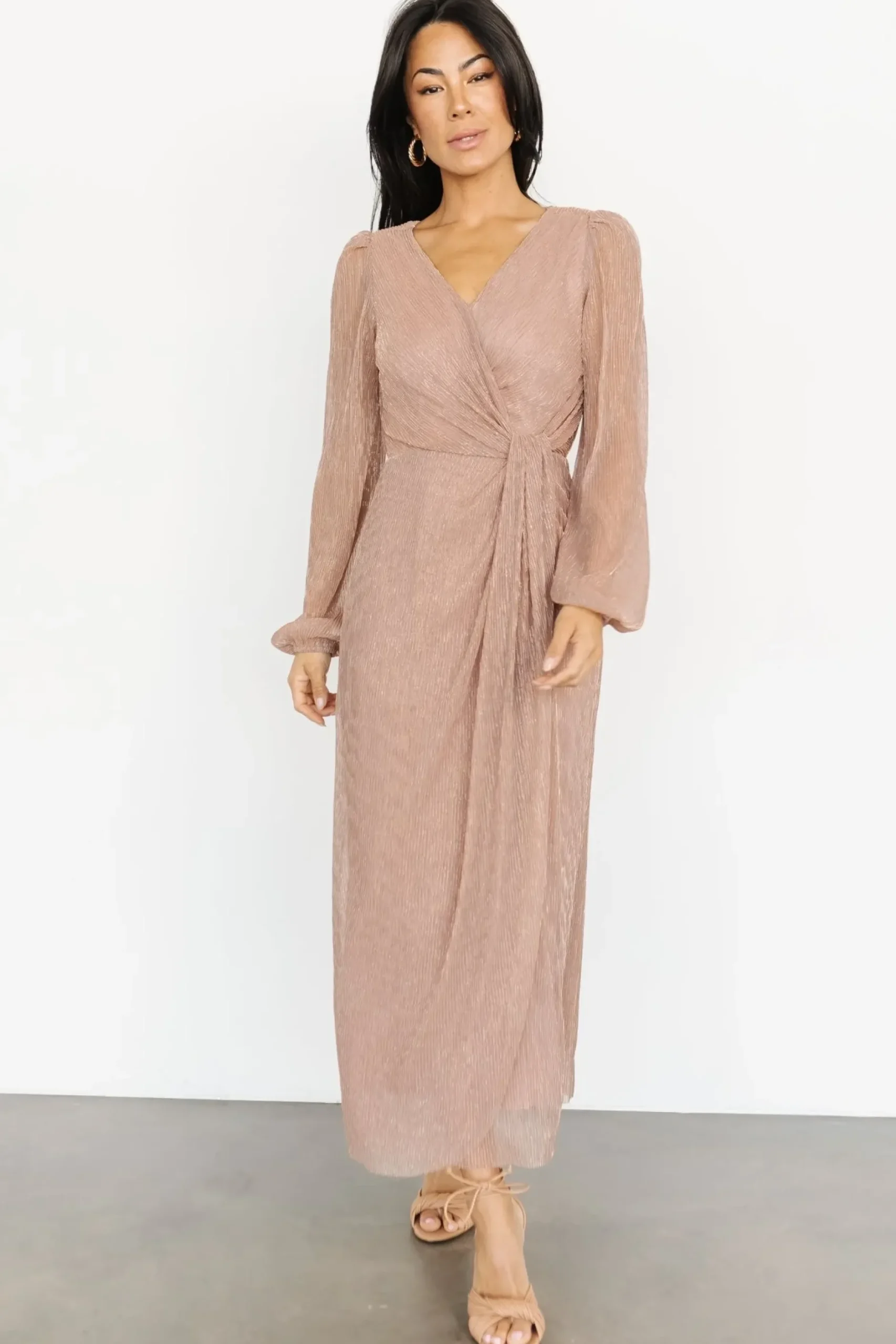 Baltic Born WEDDING SUITE|wedding guest|Devlyn Pleated Dress | Rose Shimmer
