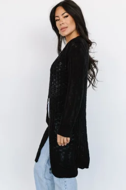Baltic Born cardigans|Devman Knit Cardigan | Black