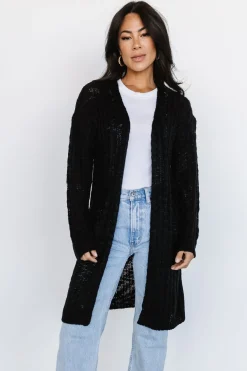 Baltic Born cardigans|Devman Knit Cardigan | Black