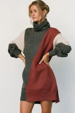 Baltic Born short dresses|TOPS|Diego Sweater Dress | Charcoal Multi