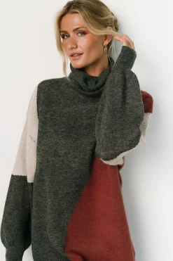 Baltic Born short dresses|TOPS|Diego Sweater Dress | Charcoal Multi