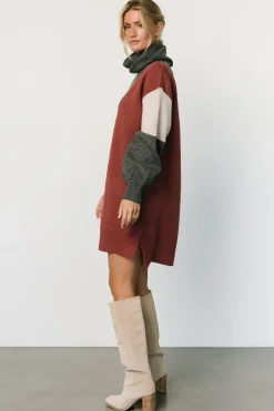 Baltic Born short dresses|TOPS|Diego Sweater Dress | Charcoal Multi
