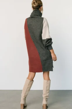 Baltic Born short dresses|TOPS|Diego Sweater Dress | Charcoal Multi
