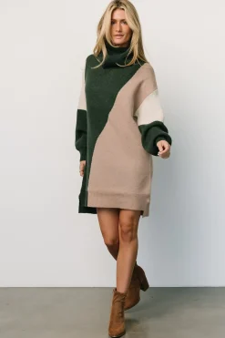 Baltic Born short dresses|TOPS|Diego Sweater Dress | Hunter Green Multi