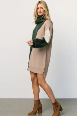 Baltic Born short dresses|TOPS|Diego Sweater Dress | Hunter Green Multi