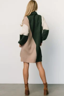 Baltic Born short dresses|TOPS|Diego Sweater Dress | Hunter Green Multi