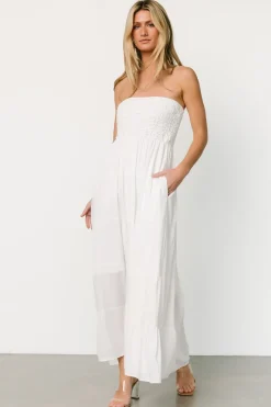 Baltic Born maxi dresses|cover up|Domenica Strapless Maxi Dress | Off White