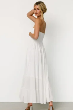 Baltic Born maxi dresses|cover up|Domenica Strapless Maxi Dress | Off White