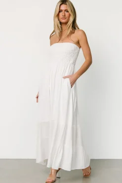 Baltic Born maxi dresses|cover up|Domenica Strapless Maxi Dress | Off White
