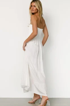 Baltic Born maxi dresses|cover up|Domenica Strapless Maxi Dress | Off White