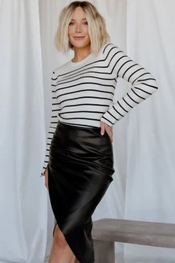Baltic Born WINTER ESSENTIALS|SALE|Dominic Sweater Top | Ivory + Black