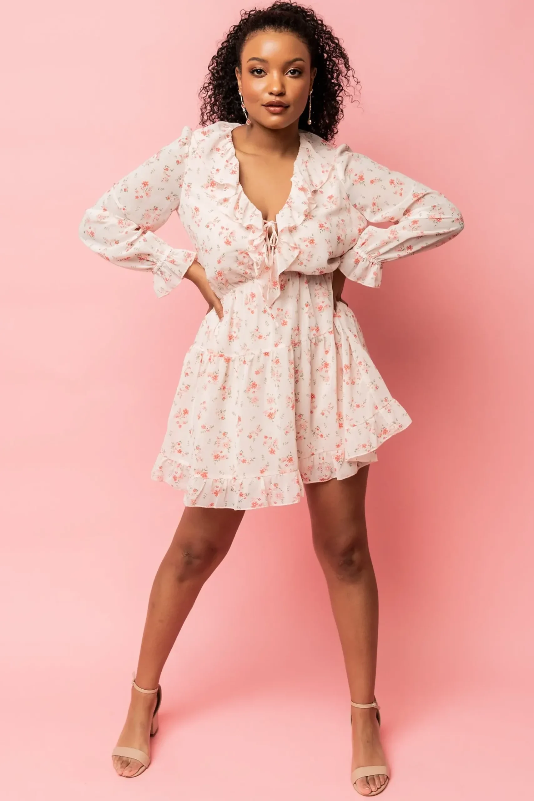 Baltic Born SALE|Doris Mini Dress | Blush Floral
