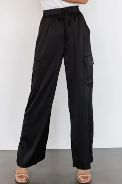 Baltic Born pants|Drey Satin Pants | Black