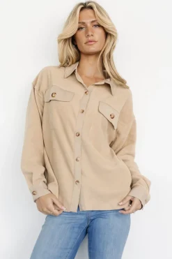 Baltic Born outerwear|Duke Button Up Top | Forest Green