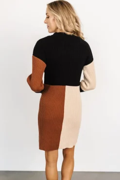 Baltic Born TOPS|short dresses|Easton Sweater Dress | Black Multi