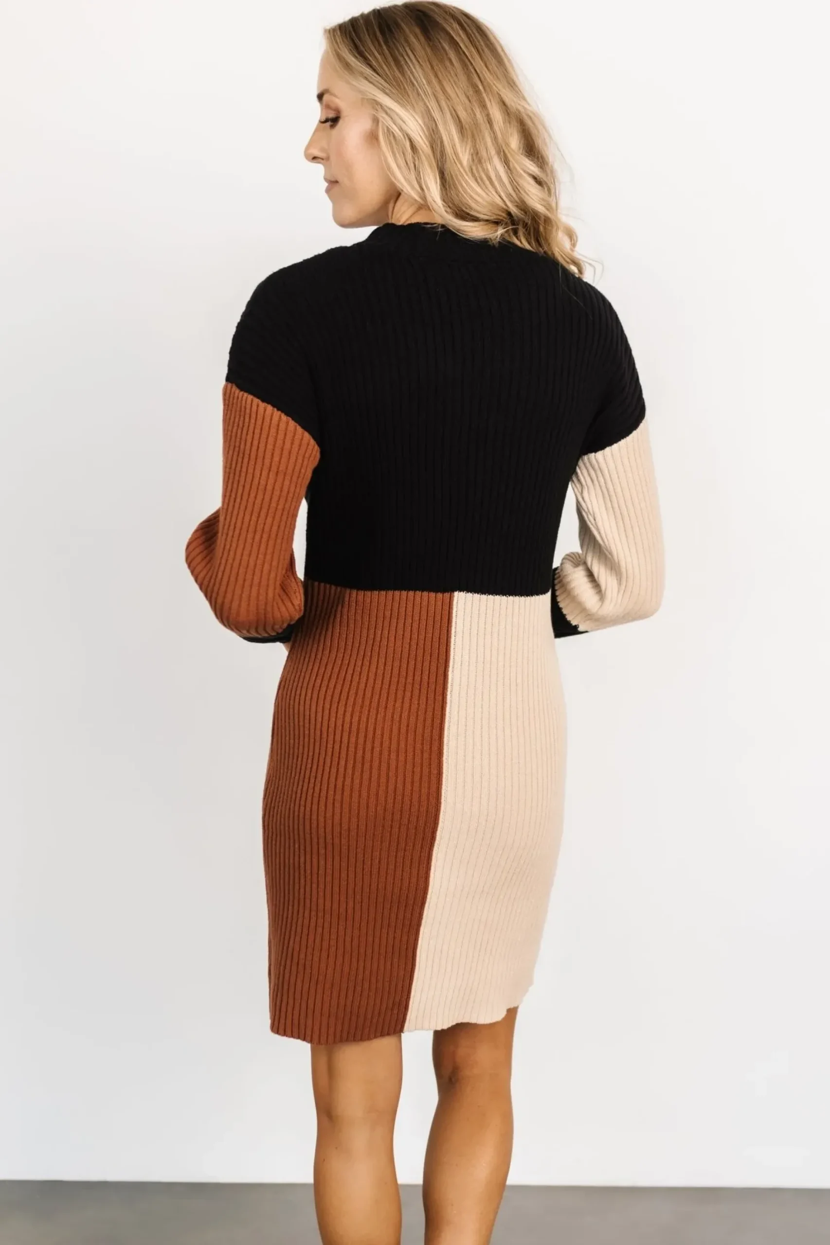 Baltic Born TOPS|short dresses|Easton Sweater Dress | Black Multi
