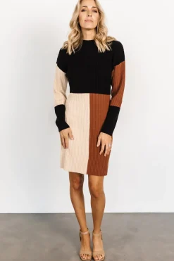 Baltic Born TOPS|short dresses|Easton Sweater Dress | Black Multi