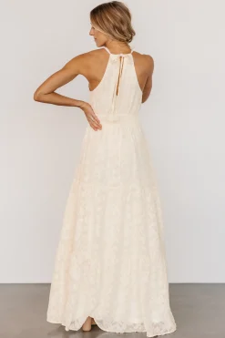 Baltic Born COMING SOON|Eilish Embossed Maxi Dress | Cream