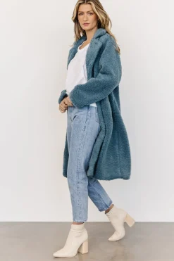 Baltic Born cardigans|Elbrus Sherpa Trench Coat | Persian Blue